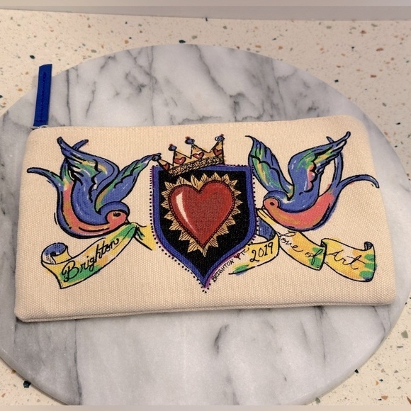 Brighton Birds on Canvas 2019 Cosmetic Pouch “Love of Art” - Picture 3 of 8